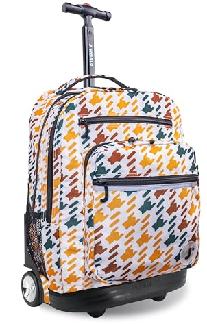 J World Sundance Laptop-Rucksack mit Rollen, Vivid Tweed, 20 Inch, Sundance Roll-Rucksack für Mädchen und Jungen