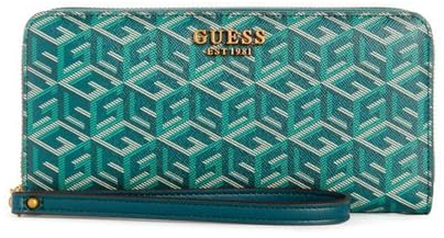 GUESS Damen Laurel Große Geldbörse mit Reißverschluss, Clutch, Hunter Logo