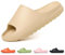 Claquette Hommes Claquettes Femme Plage Ete Sandales Homme Caoutchouc Pantoufles Femme AntidéRapante Piscine Slide Unisex Epaisse Confort Foam Slides, Beige, 41 EU