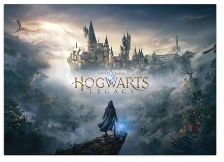 Displate Offiziell Harry Potter MetallPoster Magnetische Befestigung Inklusive Lizenziert Bilder Hochwertiges Poster Hogwarts Legacy - Hogwarts Legacy Castle 45 cm x 32 cm