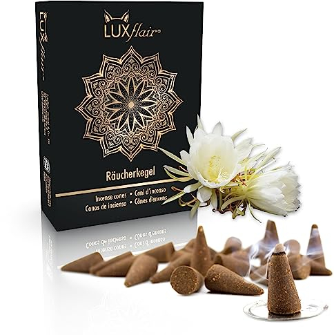 Räucherkegel Night Queen, 25 Räucherkerzen, Glimmdauer je Kegel ca. 25min, natürlich hergestellt. Blumiges Aroma für Yoga, Meditation & Entspannung