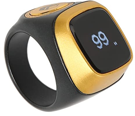 Yunseity Elektronischer Fingerzähler, 0,49-Zoll-Tally-Zähler mit -Display, Digitaler Tally-Zähler-Clicker-Ring mit APP-Unterstützung