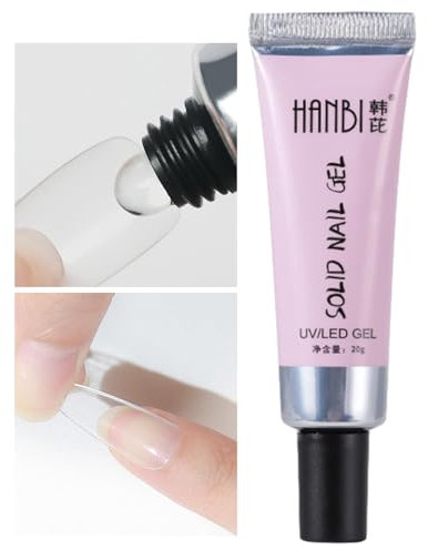 Nail Tip Glue Gel, Durable Nail Glue and Base Gel Set, Super Strong Glue for Artificial Acrylic Nails, Gel Nail Tip Glue, Artificial Nail Glue for Nail Stickers and Coobaa