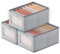 Goesort 3 Stück Kleiderschrank Organizer, Faltbare Schrank Organizer Platzsparende Schubladen Ordnungssystem Kleiderschrank für Aufbewahrung Kleidung, Hemden, Hosen, Unterwäsche, Mittel