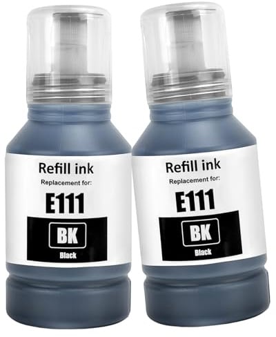 LAIPENG 111 Tinte Kompatibel für Epson ET-M1100 ET-M1120 ET-M1140 ET-M1170 ET-M1180 ET-M2120 ET-M2140 ET-M2170 ET-M3140 ET-M3170 ET-M3180 Drucker (BK*2)