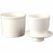 Round Butter Crock with Counter with Water Line for Fresh Spreadable Butter - Butter Keeper with Lid - Butter Dish Housewarming Gift - White