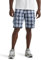 Lee Wyoming Herren-Cargo-Shorts mit Gürtel, Blau kariert, 49