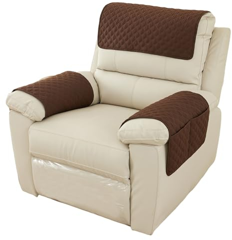 PTJJXA 1 Sitzer Wasserdicht Sesselauflage Relax, Sesselschutz für Hunde, Kinder (Braun)