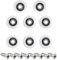 Aoktorkit 8Pcs 20mm Shower Door Wheels Shower Doors Pulley Shower Door Rollers for Bathroom Glass Sliding Door