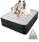 Dopetal Inflatable Mattress Double, Air Bed Double with Built-in Electric Pump, Blow Up Mattress Double Self-Inflation/Deflation Air Mattress, Flocked Surface Airbed for Camping Home 203x152x46cm