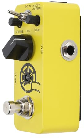 Overdrive-Pedal, Dual-Overdrive-Modi | 1/4 Zoll Mono-Klinkenstecker, E-Gitarren-Pedal, Blues-Overdrive-Pedal, Gelb