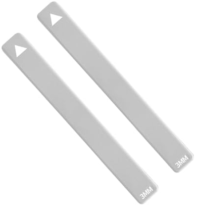 Clay Thickness Ruler,2PCS 2/3/4/5/6mm Acrylic Polymer Clay Rolling Depth Guide,Clay Roller Guides Polymer Clay Thickness Guides Sticks Pottery Tools for Clay DIY Crafts (Clear 3mm)