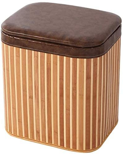 Fußhocker, Ottomane, Fußhocker, einfacher Hocker, Fußhocker, Sofahocker, Bambus-Strick-Ottomane mit Stauraum, Sitz-/Schuhbank, Türöffnung, Wohnzimmer, Zuhause, dekorativ, 5 Farben, 2 Größen/D/40 * 34
