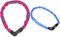 ABUS Kettenschloss Tresor 1385/75 Neon – Zahlenschloss aus gehärtetem Stahl – 6 mm starke Vierkantkette – ABUS-Sicherheitslevel 6 – 75 cm – Pink & kettingslot code SteelOChain 5805C, 75cm
