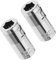 2Pcs 1/4 Square to 1/4 Hex Converter, Metal Socket Bit Adapter for Screwdriver Accessories
