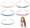 EIYVPRA Lot de 5 bandeaux à paillettes, serre tete enfant, serre tete fille, En plastique - Antidérapants - Épais, Avec confettis arc-en-ciel, Accessoires pour cheveux colorés pour petites filles