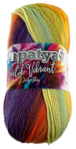 Rainbow Papatya Batik Vibrant Double Knitting 100g Ball (1, 07V)