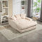 cloblane Bodensofa mit 3 Weichen Kissen, Modernes Cord-Schlafsofa Cloud Couch, Lounge Sofa Bed, Bequemes Einzelsitz-Bodensofa für Wohnzimmer, Wohnung, Büro, Keine Montage Erforderlich, Beige