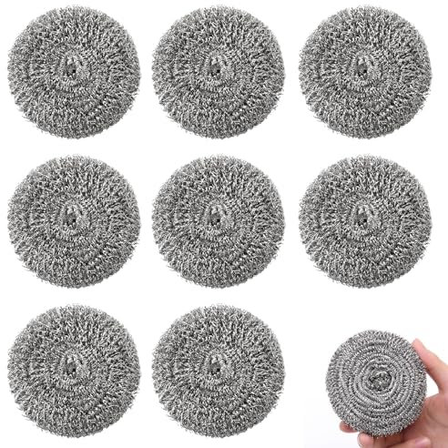 8 Pcs Kettle Descaler Balls, 5cm Limescale Remover Kettle Balls, Efficient Kettle Limescale Remover, Kitchen Cleaning Descaler For Kettle Tablets, Wire Ball For Pot Cleaning