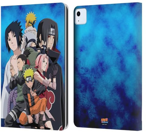 Head Case Designs sous Licence Officielle Naruto Shippuden Konoha Art Clé Étui Portefeuille en Cuir Compatible avec Apple iPad Air 11 2020/2022/2024/2025