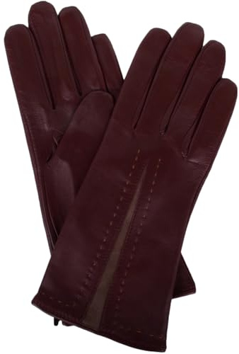 SNUGRUGS Womens Soft Leather Warm Gloves with Colour Panel Detailing