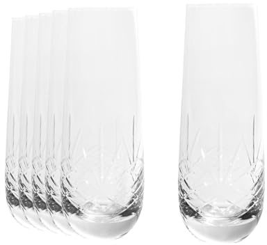 TOMGAST VERLO Flute - Clarene - Lot de 6 verres tumbler - 300 ml - En verre de soda de qualité supérieure - Passe au lave-vaisselle - Design élégant pour eau, jus et cocktails
