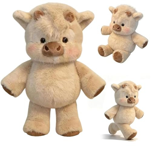 HBSFBH Highland Kuh Kuscheltier, Hochlandrind Kuh Kuscheltiere, Cute Cartoon Highland Cow Cuddly Toy, Niedliche Hochlandrinder Kuscheltier, Für Kinder (M5)