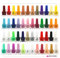 Beauty4Britain Nagellack-Set - 48 moderne Farbtöne - 5 ml - Bunte Verschlüsse - (Farbset A+B, 48 Flaschen)