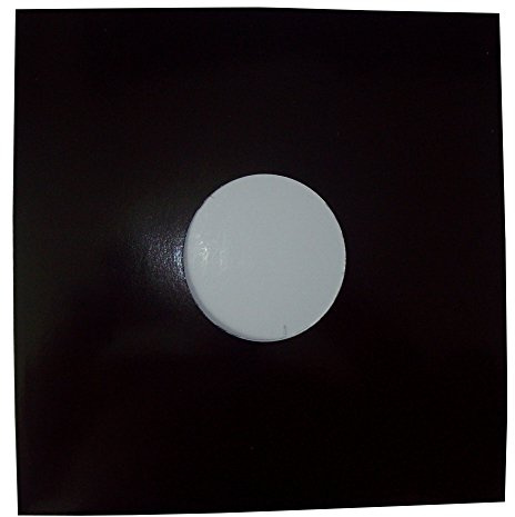 25 Quality Large Gloss Finish Black Card 12 LP Record Vinyl Sleeves Covers Protectors with Large Centre Hole - Size 310 x 305mm - Scratch Mark Protection Packaging - Scratching Marking Prevention