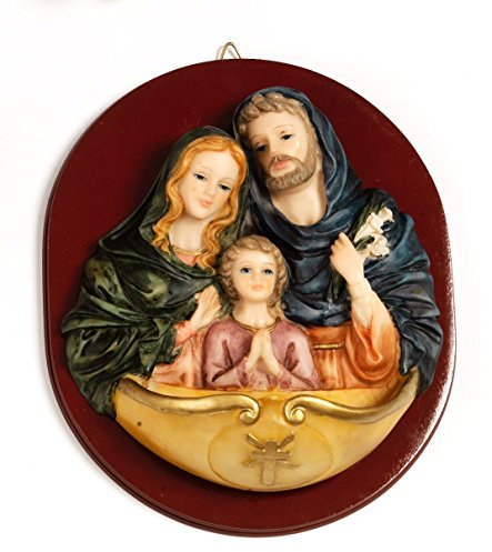 Acquasantiera Sacra Famiglia in resina by Paben