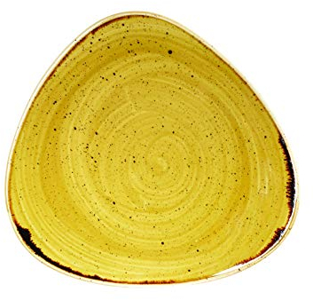 Churchill Stonecast -Triangle Plate Teller- Durchmesser: Ø22,9cm, Farbe wählbar (Mustard Seed)