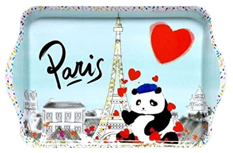 Bär in Paris Kleines Tablett