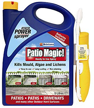 Brintons Patio Magic Ready To Use Spray 5 Litre Kills Mould, Algae and Lichens! (1 x 5 Litre)