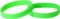 Lot de 10 bracelets de couleur en silicone - Taille adulte Vert étudiant.