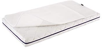 Träumeland T090321 AirDry Nässeschutzauflage - wasserdicht und hautsympathisch - mit extra Belüftung am Kopfteil, Größe 60 x 120 cm, weiß, 370 g