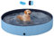 Yaheetech Piscina para Perros y Gatos PVC Plegable Bañera para Mascota Animales Grandes en Interiores y Exteriores XXL:160 x 30cm/Azul