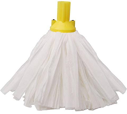 Big White Mop Head Exel Socket Yellow Pack 6