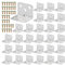 30 Stück Edelstahl Winkelverbinder 36 X 27 mm, 90 Grad L Klammern Winkel, Schwerlast Metallwinkel, mit 120 M4 Schrauben, für Holzmöbel, Tabelle, Tisch, Stuhl, Bücherregal, Schränke (6-Loch-Winkel)