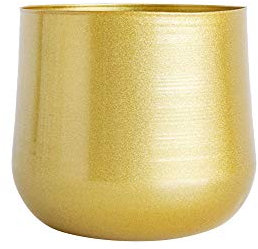 Betos Metall-Blumentopf mit Drainage, Kaktus, Blumentopf, Sukkulentenbehälter, goldener Gartenarbeit, minimalistische Innendekoration, Vase