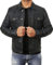 STOREJEES Leder-Trucker-Jacke für Herren, echtes Lammfell-Hemd, Vintage-Stil, modische Herren-Lederjacke, Trukcer Jacke - Schwarz, XX-Large