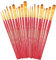 Transon 2-Pack 20pcs Art Painting Brush Set for Acrylic Watercolor Gouache Hobby Painting Pink Color