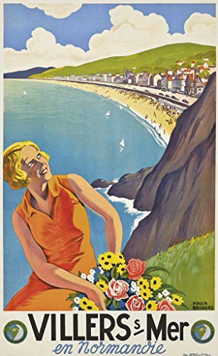 Fabulous Poster Plakat Villers Sur Mer Normandie Poster Vintage Reisen Art Deco 30er Jahre