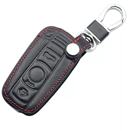 Étui à clés de Voiture en Cuir Pliant à Distance Fob Protecteur Sac Porte-clés pour BMW E90 E60 E70 E87 E30 E34 E36 E38 E39 E46 118 220 M235 320 328 428 435 528 M3 M5 X3 X5