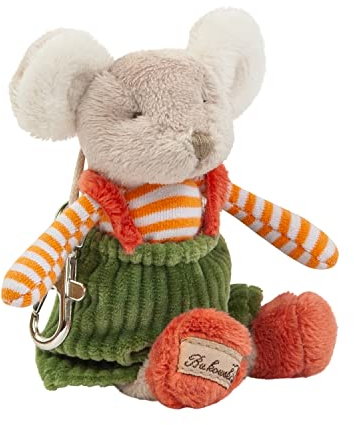Teddys Rothenburg Bukowski Schlüsselanhänger Maus Henry mit grüner Latzhose 10 cm Plüschmaus Plüschtier