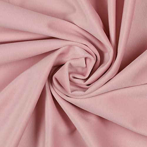 Mondo Tessuti - Coupes de velours - Disponible en différentes tailles et plus de 35 couleurs DIY Panneaux prédécoupés (rose poudré, 50 x 70 cm)