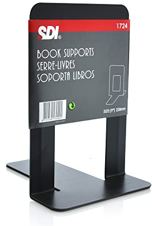 Bücherständer groß (23 cm) aus Metall mit rutschfester Unterseite - Ref.1724-N - by SDI von Office Box (schwarz)