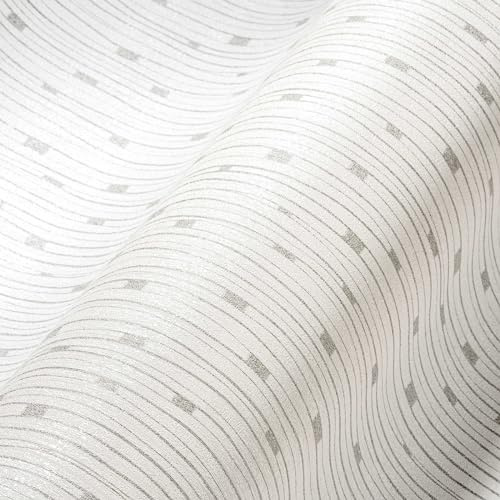 A.S. Création The BOS 388221 Non-Woven Wallpaper Modern 10.05 m x 0.53 m Made in Germany Cream Grey