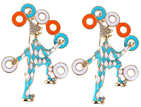 PACKOVE 2st Abzeichen Brosche Im Clown-design Broch Geschmückt Brosche Mit Kleiderdekor Schmücken Metalldekor Farbe Brosche Farbige Clown-brosche Geburtstagsgeschenk Kleidung Zinklegierung
