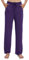EXCHIC Donne Casual Elastico Gamba Dritta Pantaloni con Coulisse Vita Elastica Pantaloni con Tasche(XXL, Viola)