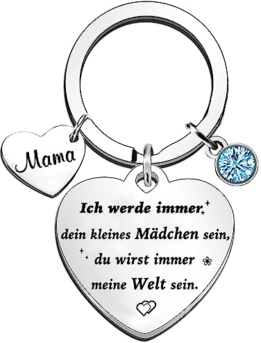 Mama Geschenk Ich werde immer dein kleines Mädchen sein, du wirst immer meine Welt sein. Schlüsselanhänger Best Mama Ever Schmuck Muttertag Geschenk Geburtstag Geschenk Von der Tochter zur Mutter